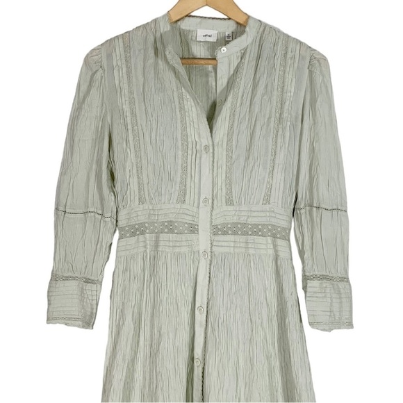 Aritzia Wilfred Neige Long Sleeve Lace Cottagecore Dress Size XS - Picture 4 of 10